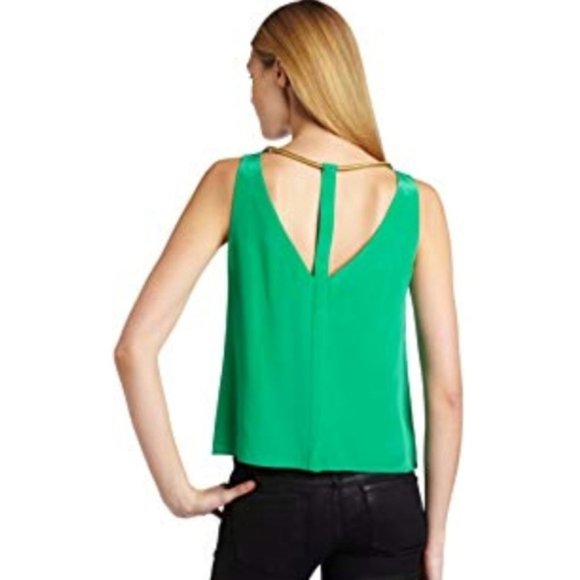 [BCBGMaxAzria] Nydia Silk V-neck Tank S - Picture 2 of 8